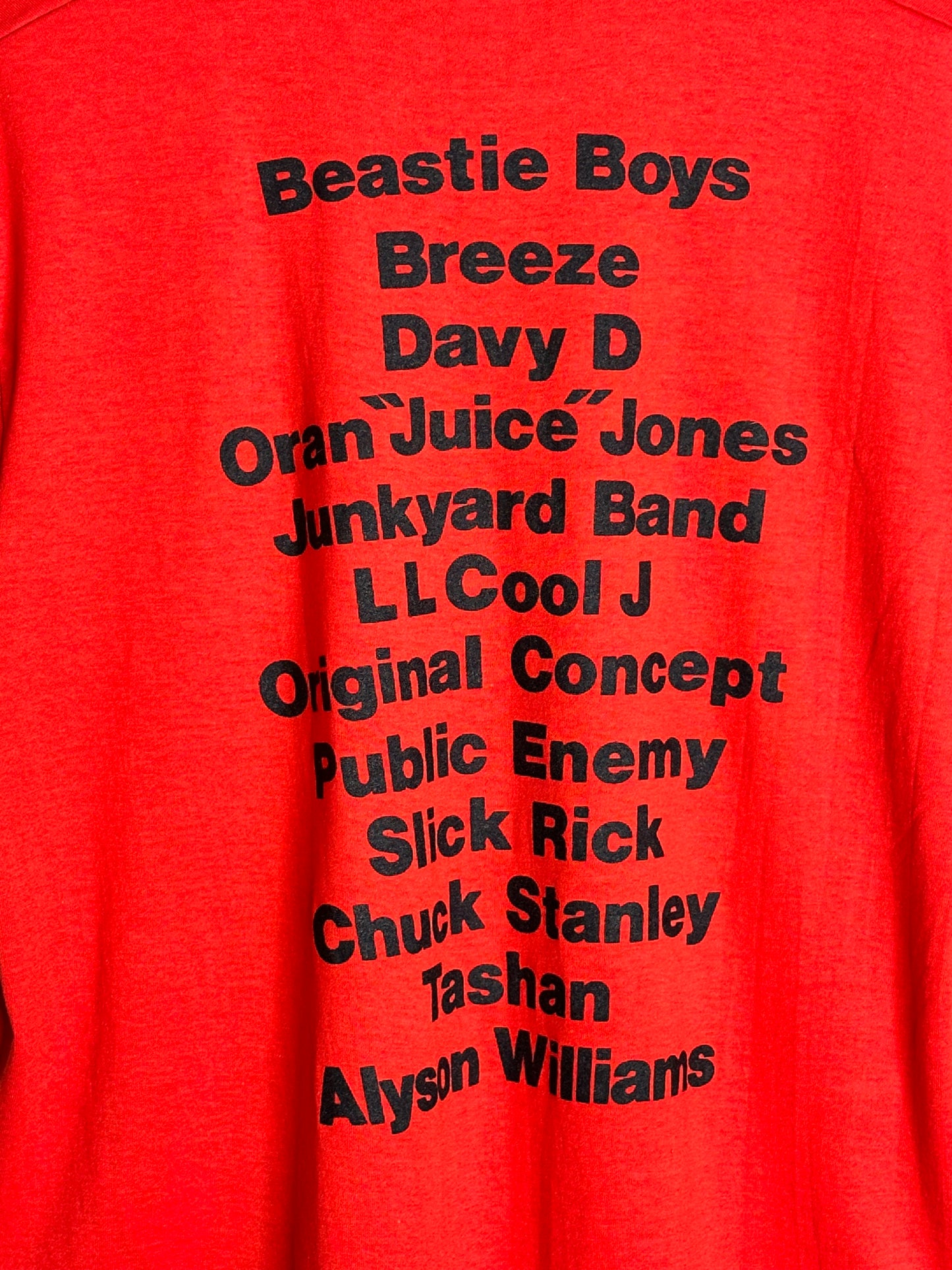 Vintage 80’s Def Jam Artist Roster T-Shirt XL