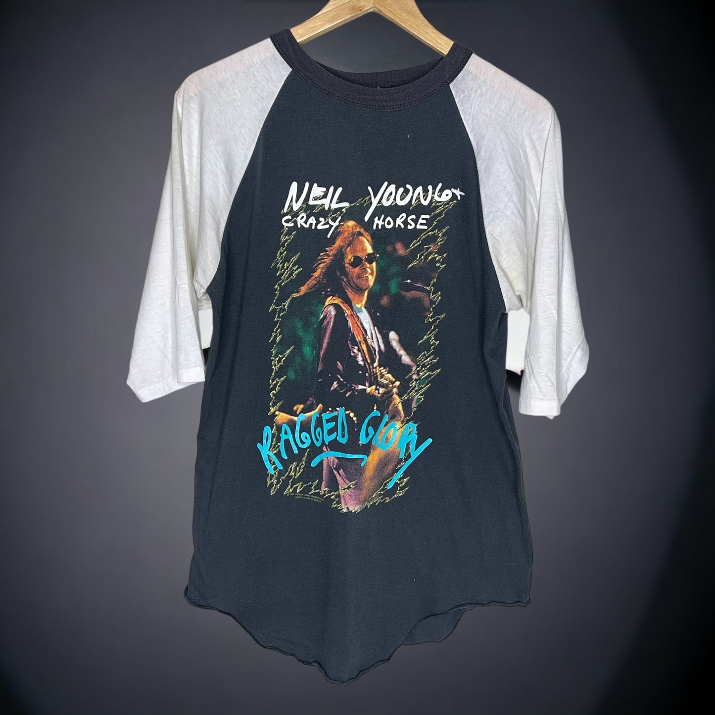 Vintage 1981 Neil Young Crazy Horse Ragged Glory Don’t Spook The Horse T Shirt L