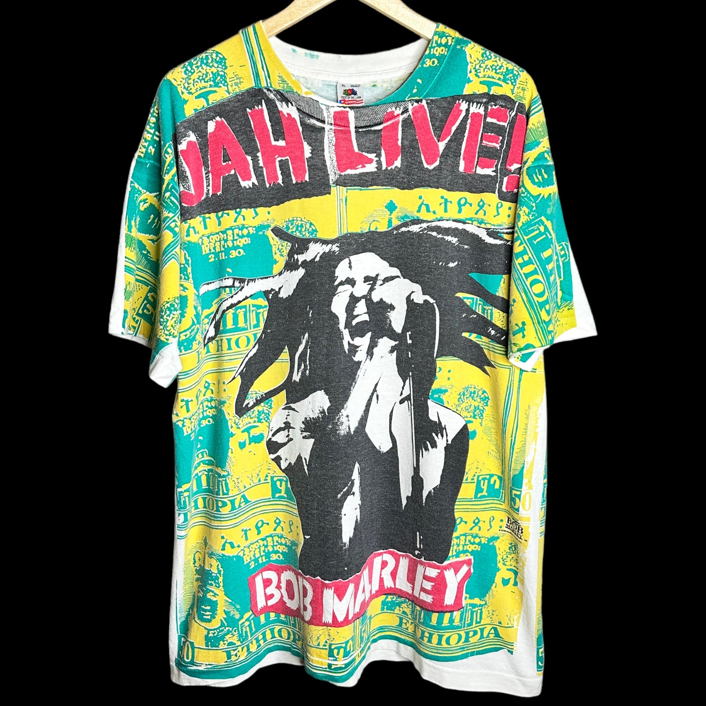Vintage 90’s Bob Marley JAH LIVE! Ethiopia AOP T-Shirt XL