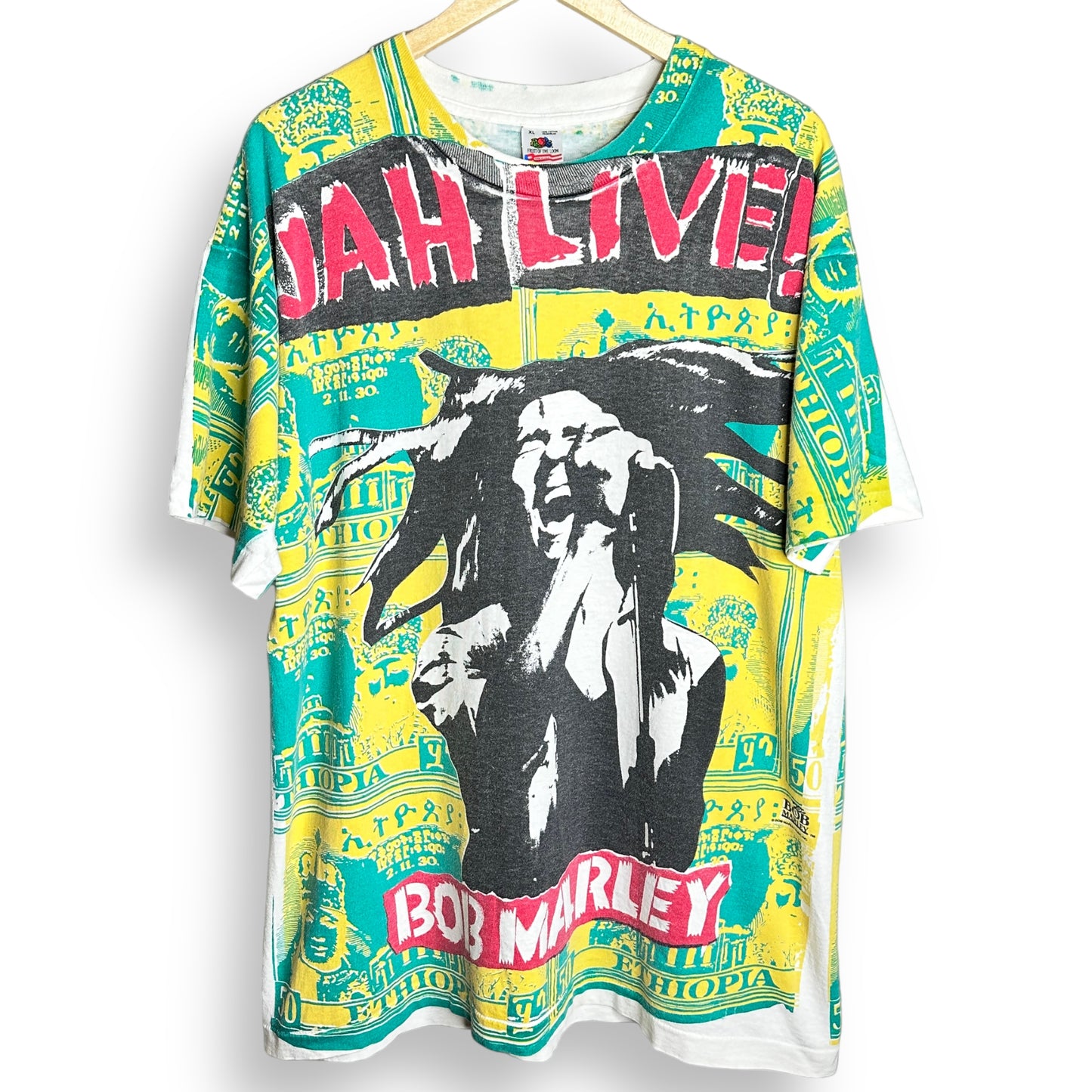 Vintage 90’s Bob Marley JAH LIVE! Ethiopia AOP T-Shirt XL