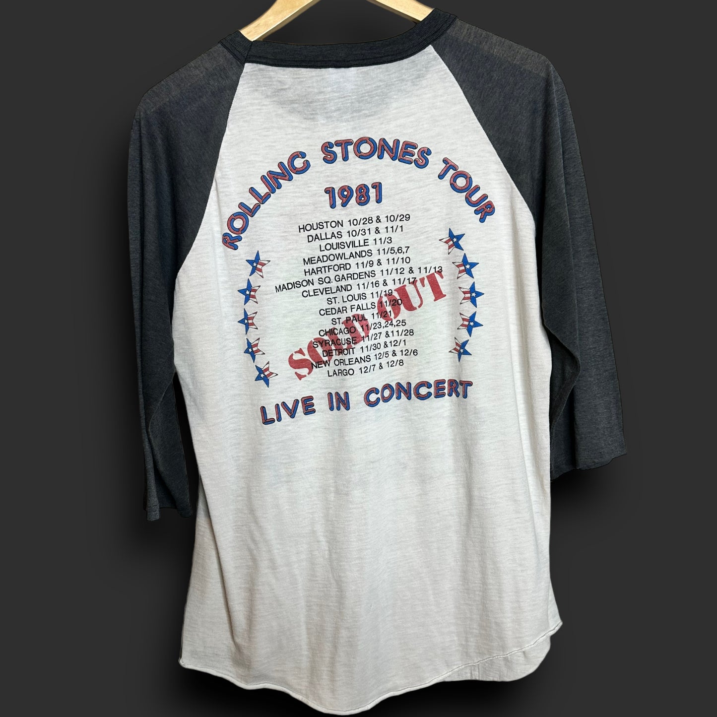 Vintage 1981 The Rolling Stones Tour T-Shirt XL
