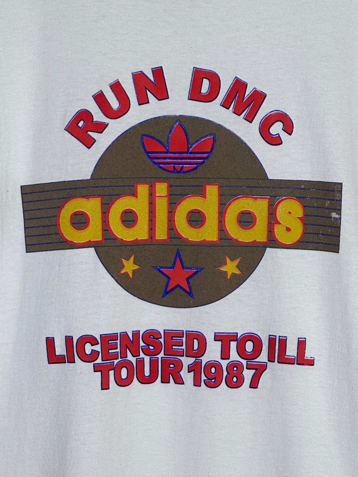 Vintage 1987 RUN DMC Adidas Licensed To Ill Tour T-Shirt L