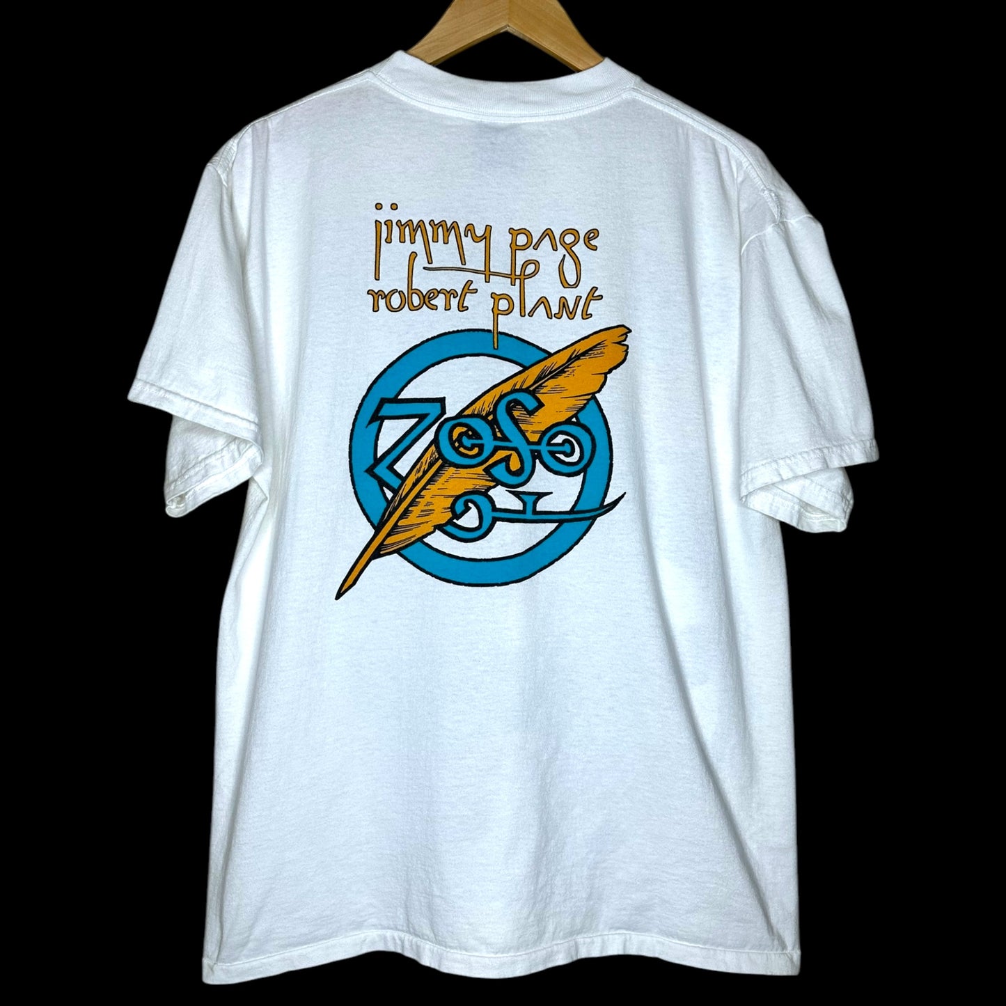 Vintage 1995 Jimmy Page / Robert Plant World Tour T-Shirt L