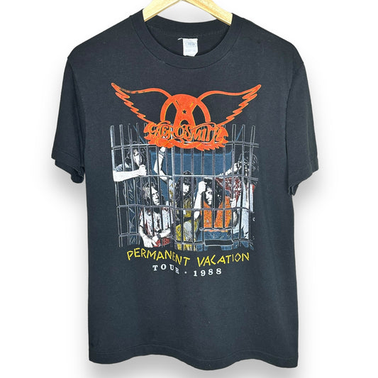 Vintage 1988 Aerosmith • Permanent Vacation Tour Bootleg T-Shirt L
