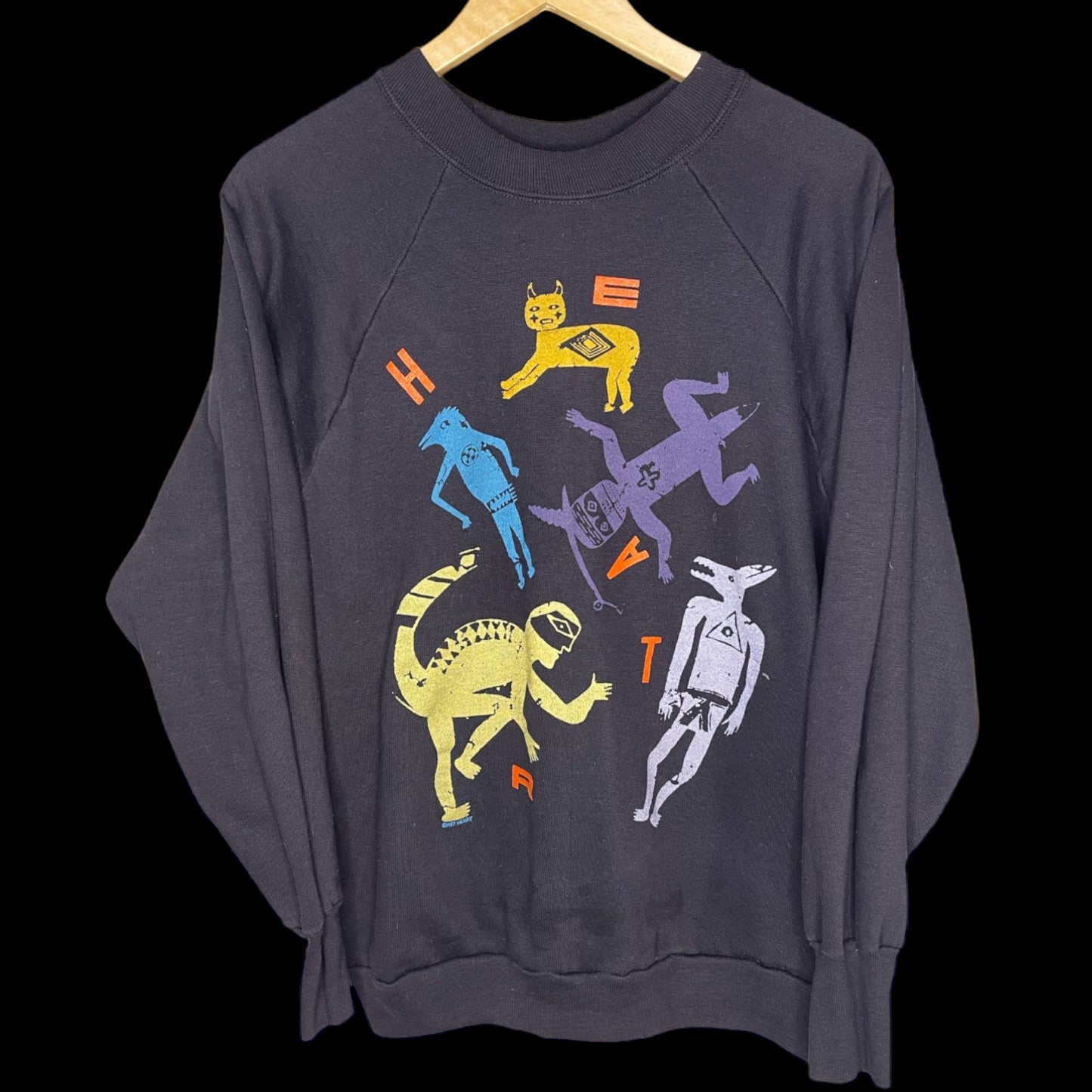 Vintage 1987 Heart Bad Animals Sweatshirt XL
