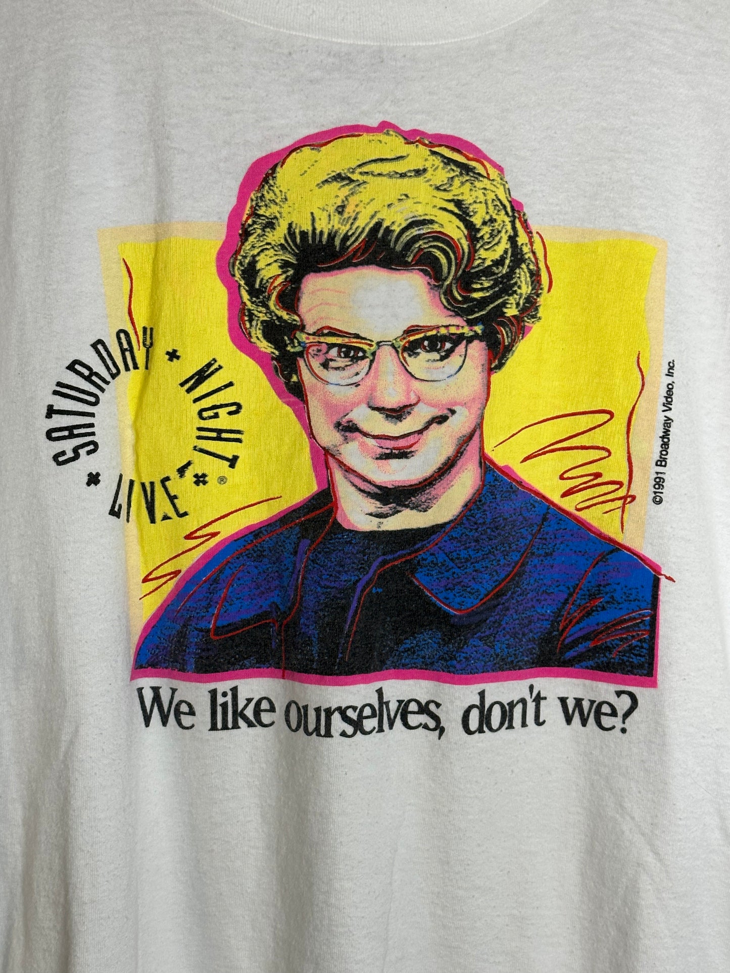 Vintage 1991 DANA CARVEY Church Lady SNL t shirt XL