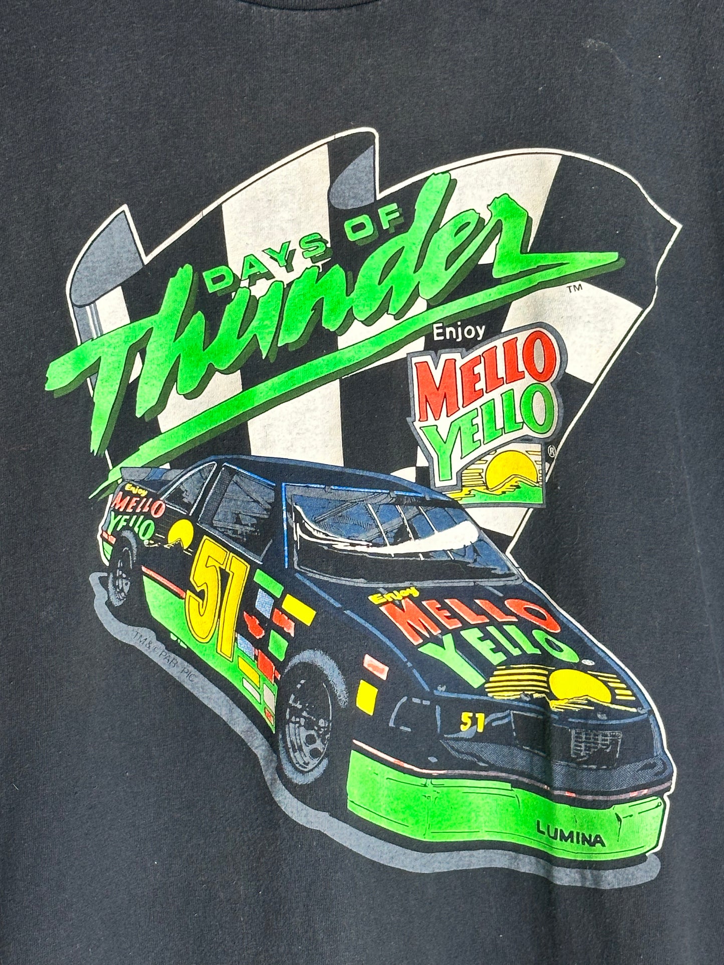 Vintage 1990 DAYS OF THUNDER Mello Yello T-Shirt L