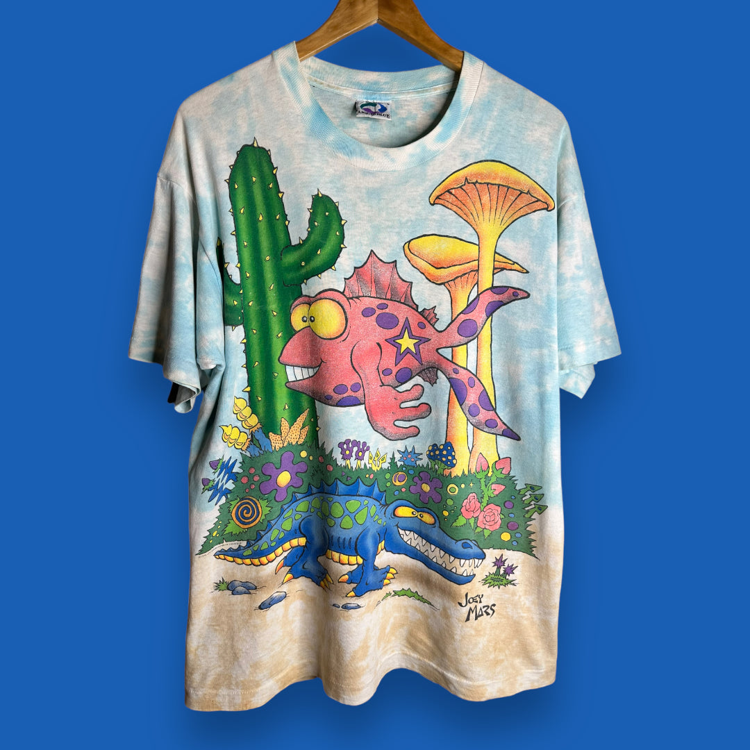 Vintage 1992 Joey Mars Art AOP t shirt L