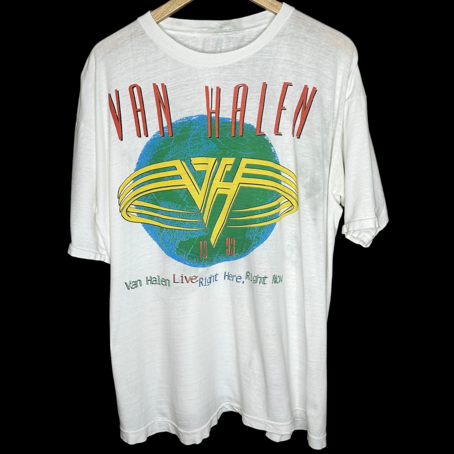 Vintage 1993 Van Halen • Right Here, Right Now Bootleg T-Shirt 2XL