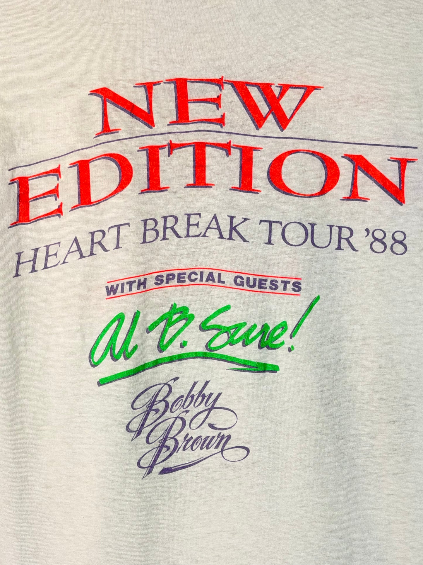 Vintage 1988 New Edition Heart Break Tour T-Shirt L