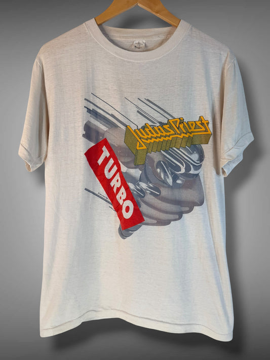 Vintage 1986 Judas Priest Turbo/Fuel for Life Tour T-Shirt L