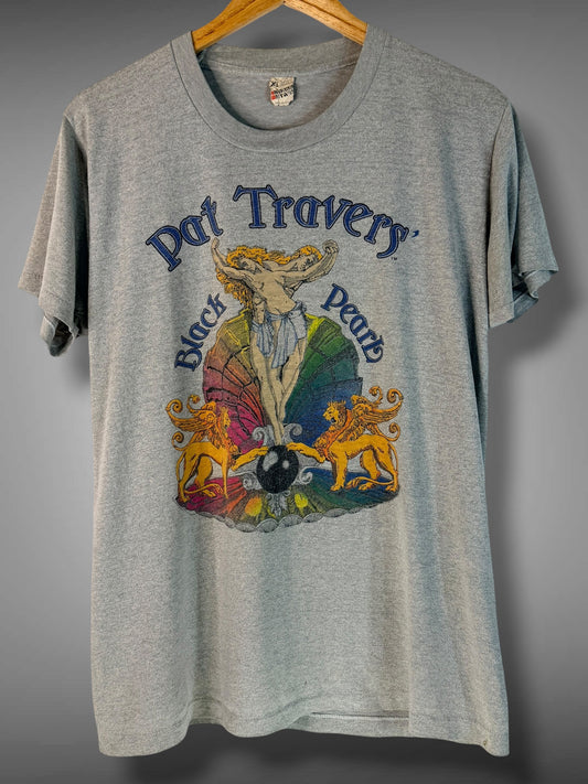 Vintage 1982 Pat Travers Black Pearl Tour T-Shirt L