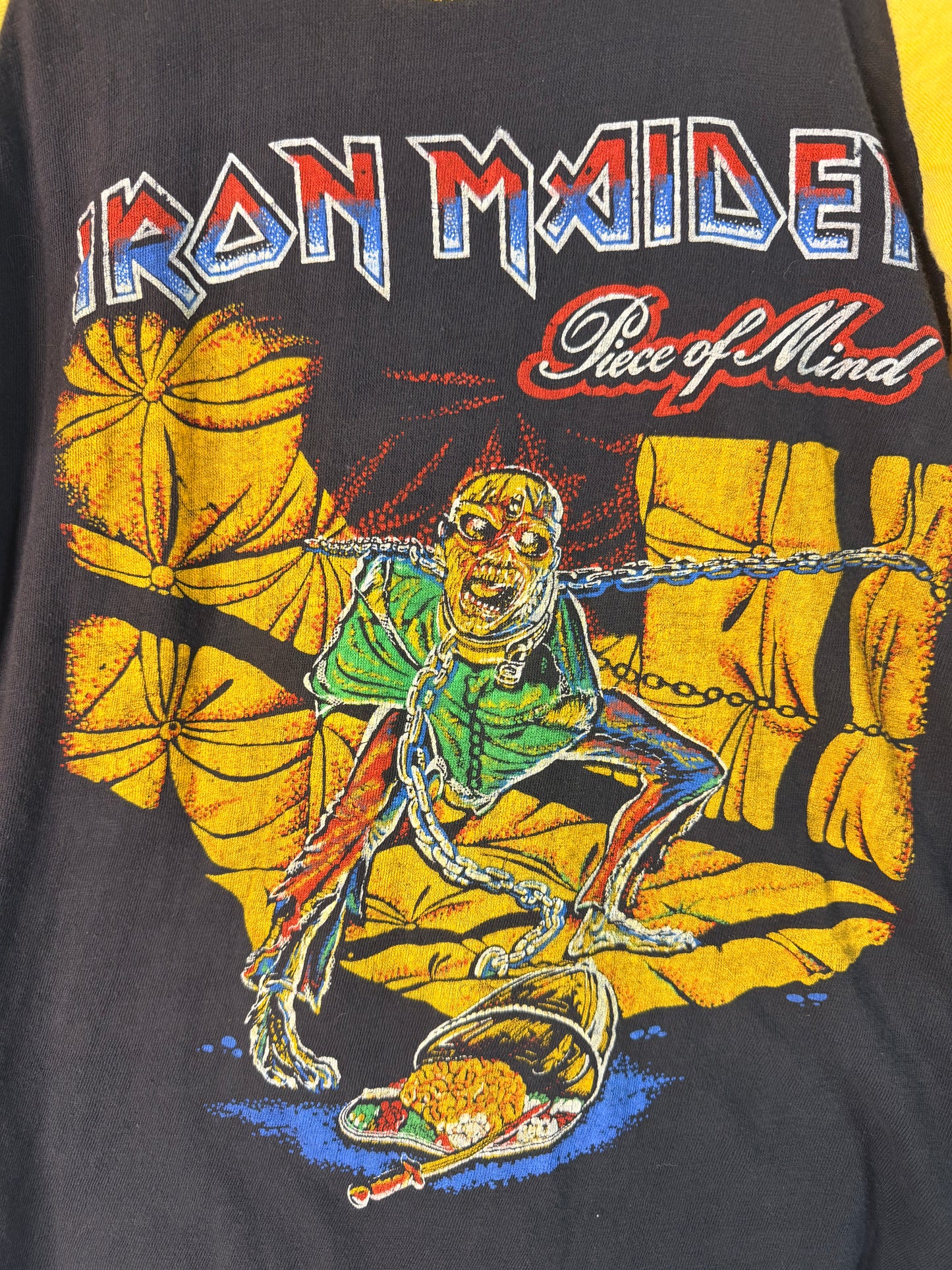 Vintage 1983 Iron Maiden Piece of Mind Bootleg T-Shirt L