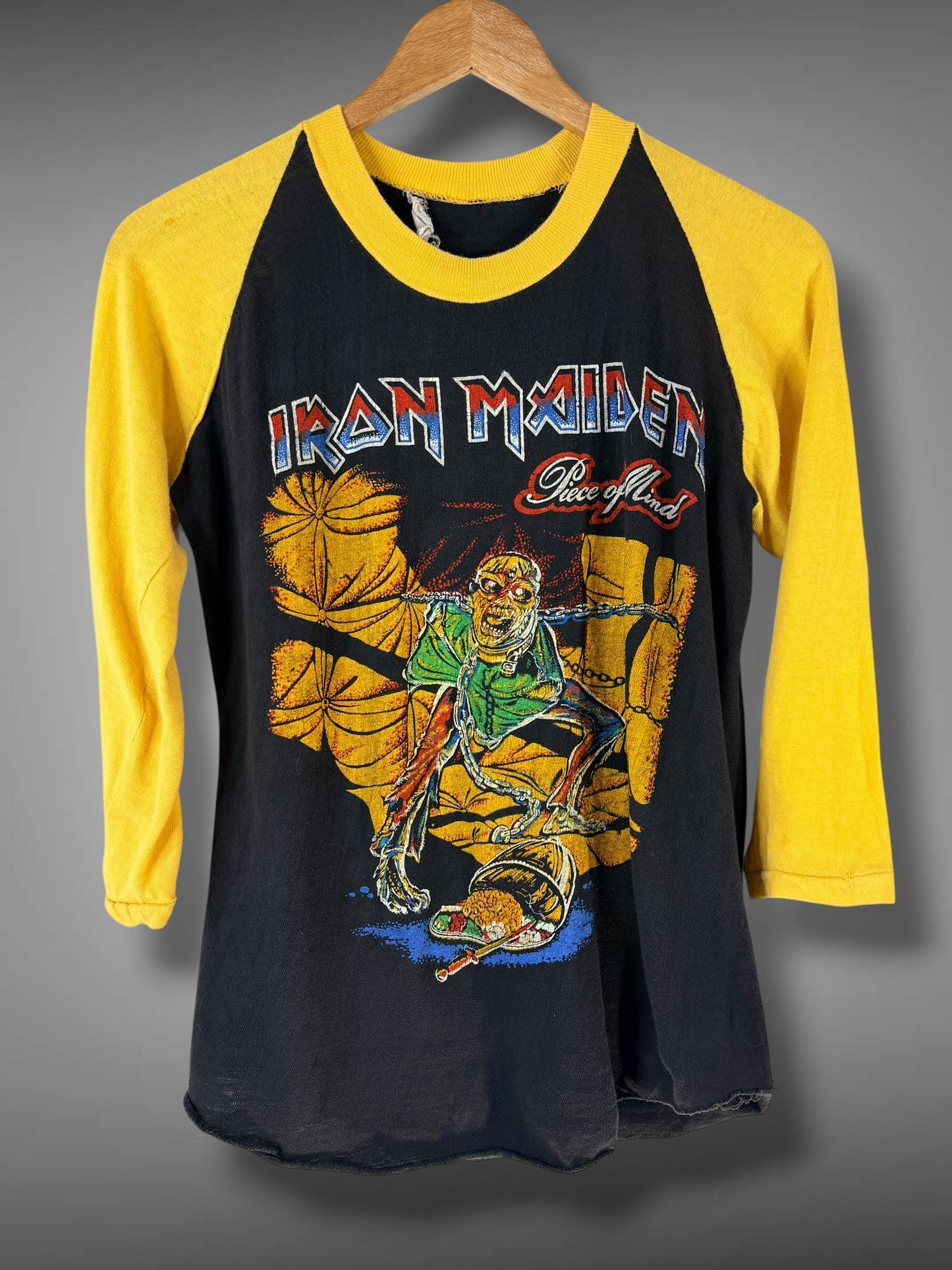 Vintage 1983 Iron Maiden Piece of Mind Bootleg T-Shirt L