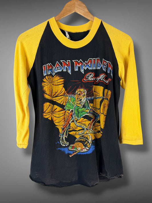 Vintage 1983 Iron Maiden Piece of Mind Bootleg T-Shirt L