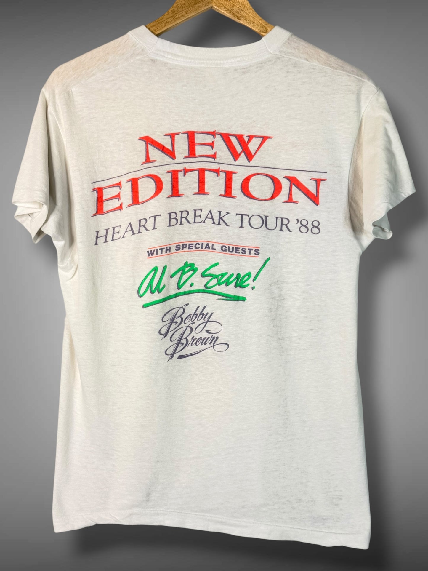 Vintage 1988 New Edition Heart Break Tour T-Shirt L