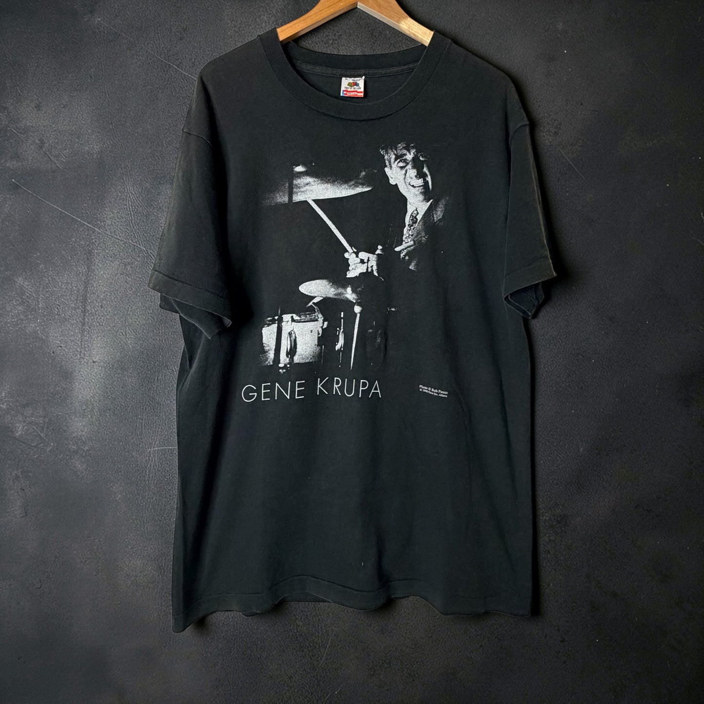 Vintage 1990 Gene Krupa Jazz Drummer T-Shirt XL