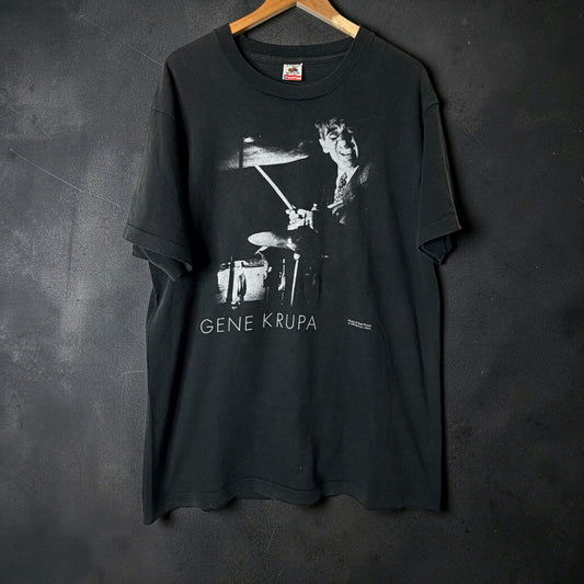 Vintage 1990 Gene Krupa Jazz Drummer T-Shirt XL
