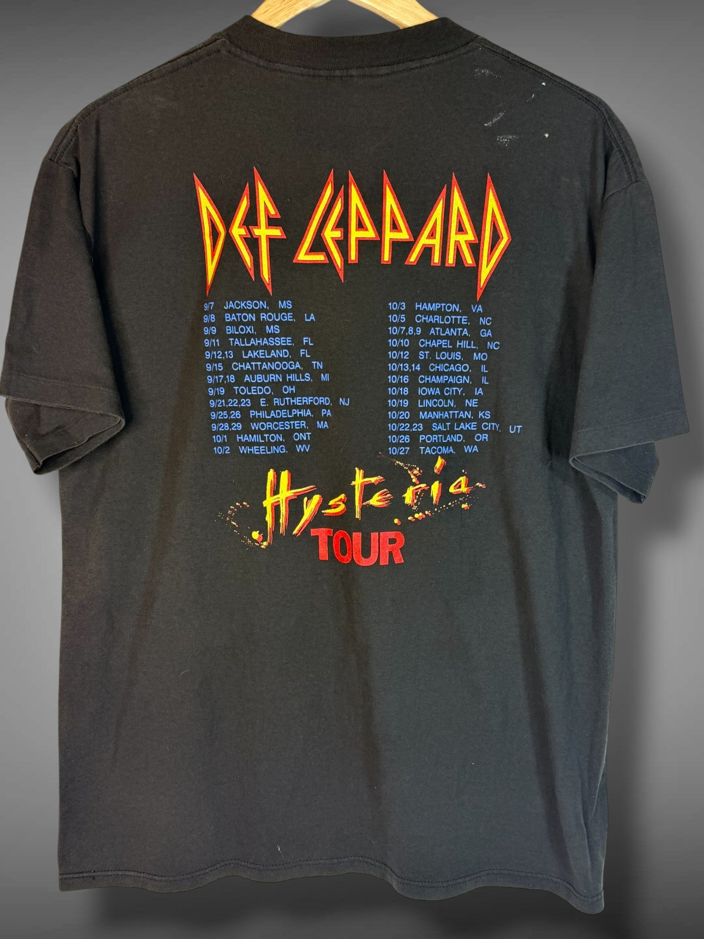 Vintage 1987 Def Leppard Hysteria Tour T-Shirt XL