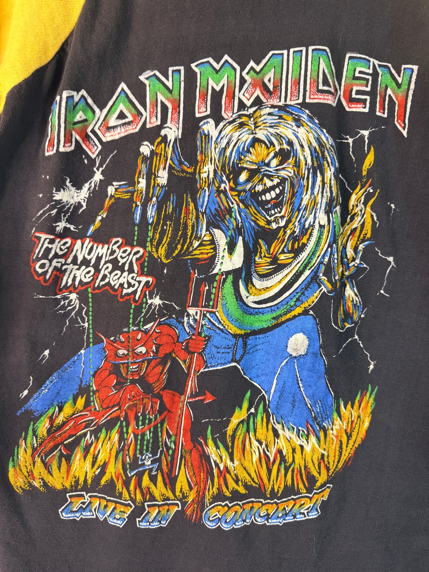 Vintage 1983 Iron Maiden Piece of Mind Bootleg T-Shirt L