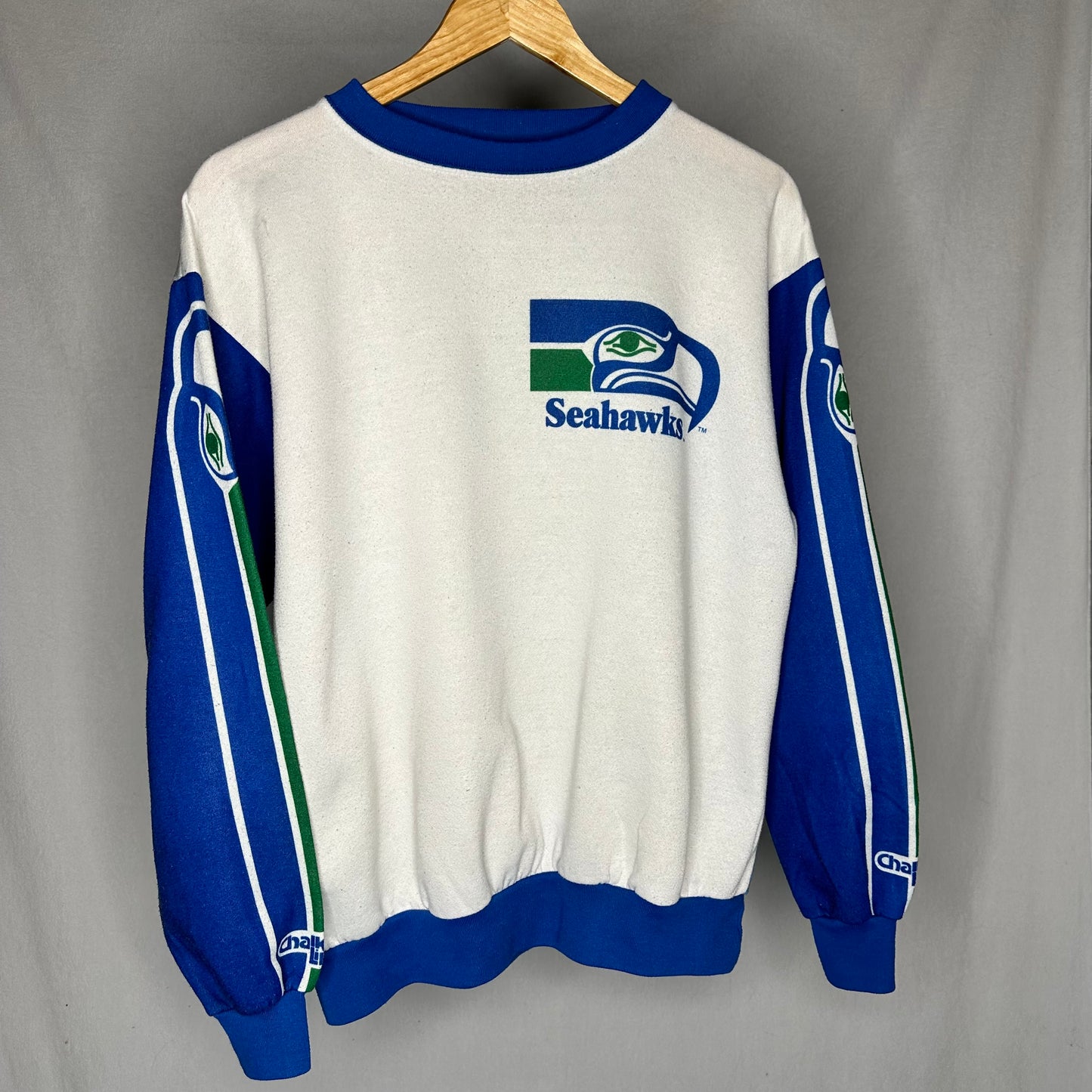 Vintage 90’s Seattle Seahawks Chalk Line Fanimation Crewneck L