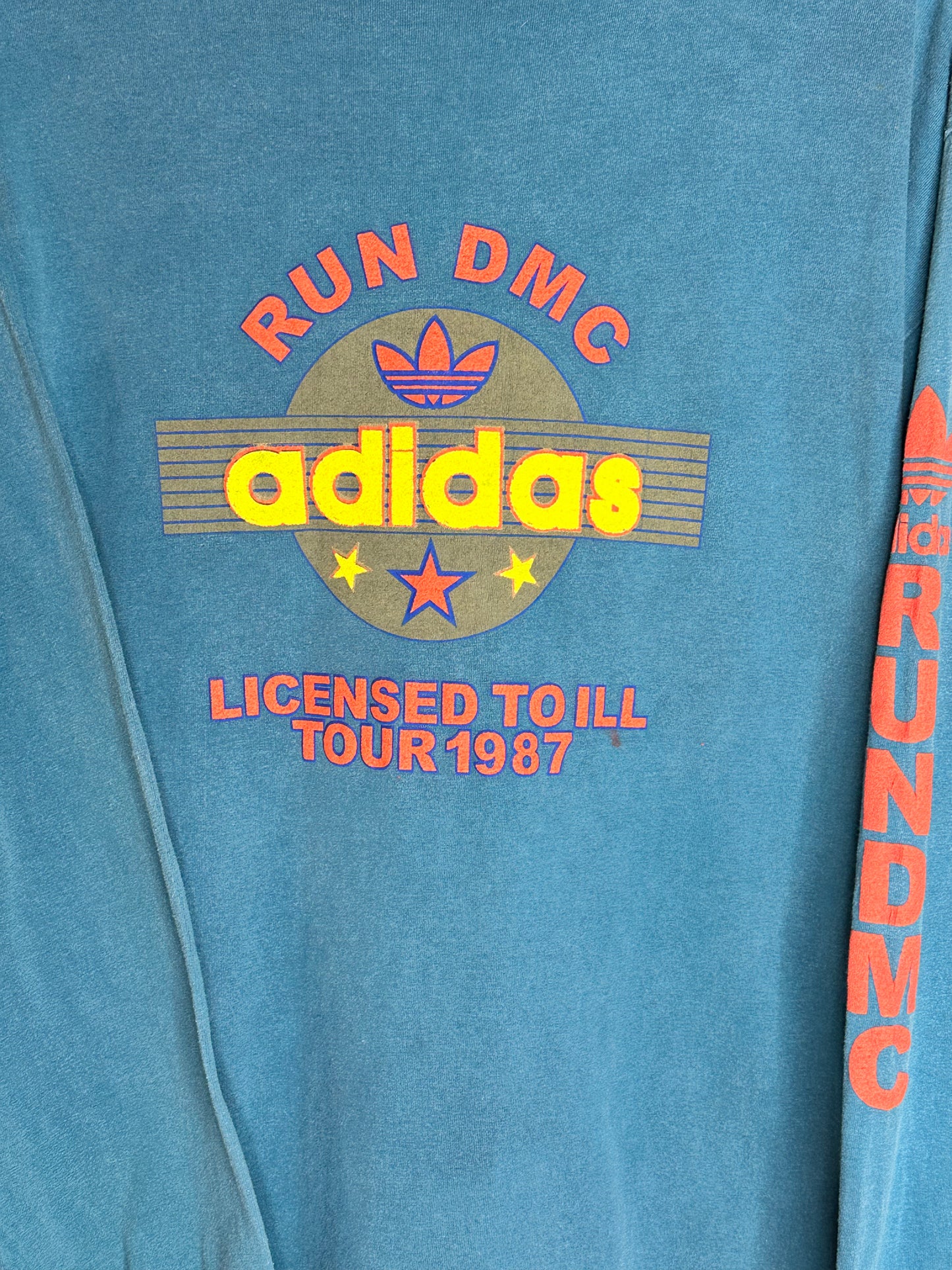 VINTAGE 1987 RUN DMC ADIDAS LONGSLEEVE T-Shirt XL