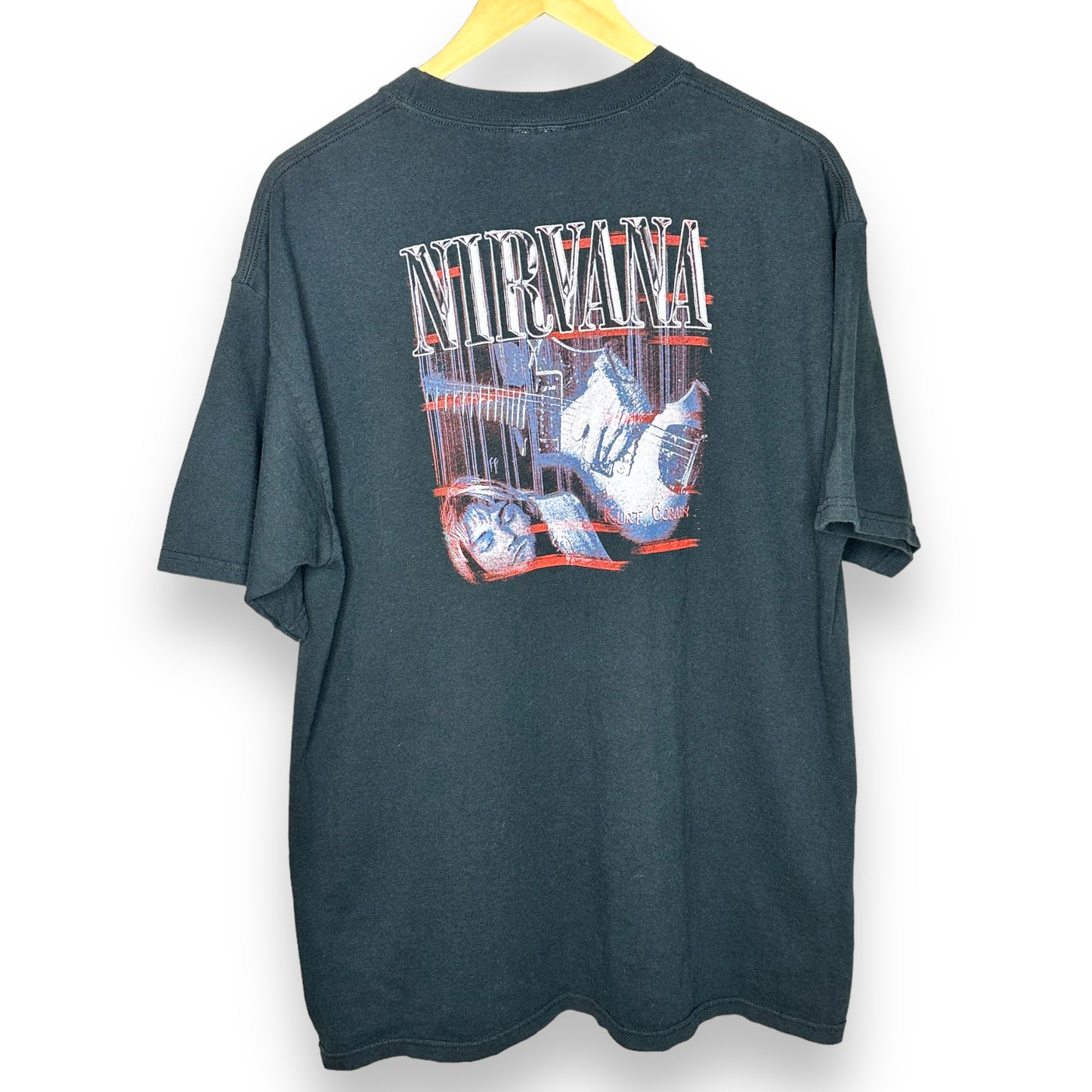 Vintage 90’s Nirvana Kurt Cobain Embroidered Peyote Resurrection T-Shirt XL