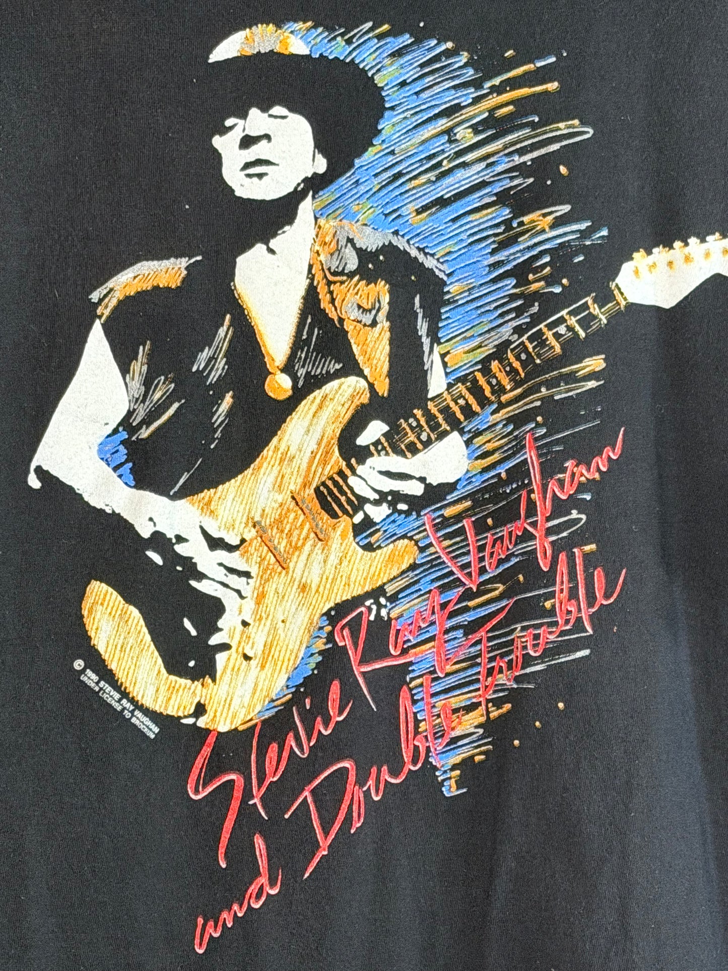 Vintage 1990 Stevie Ray Vaughan and Double Trouble Tour T-Shirt XL