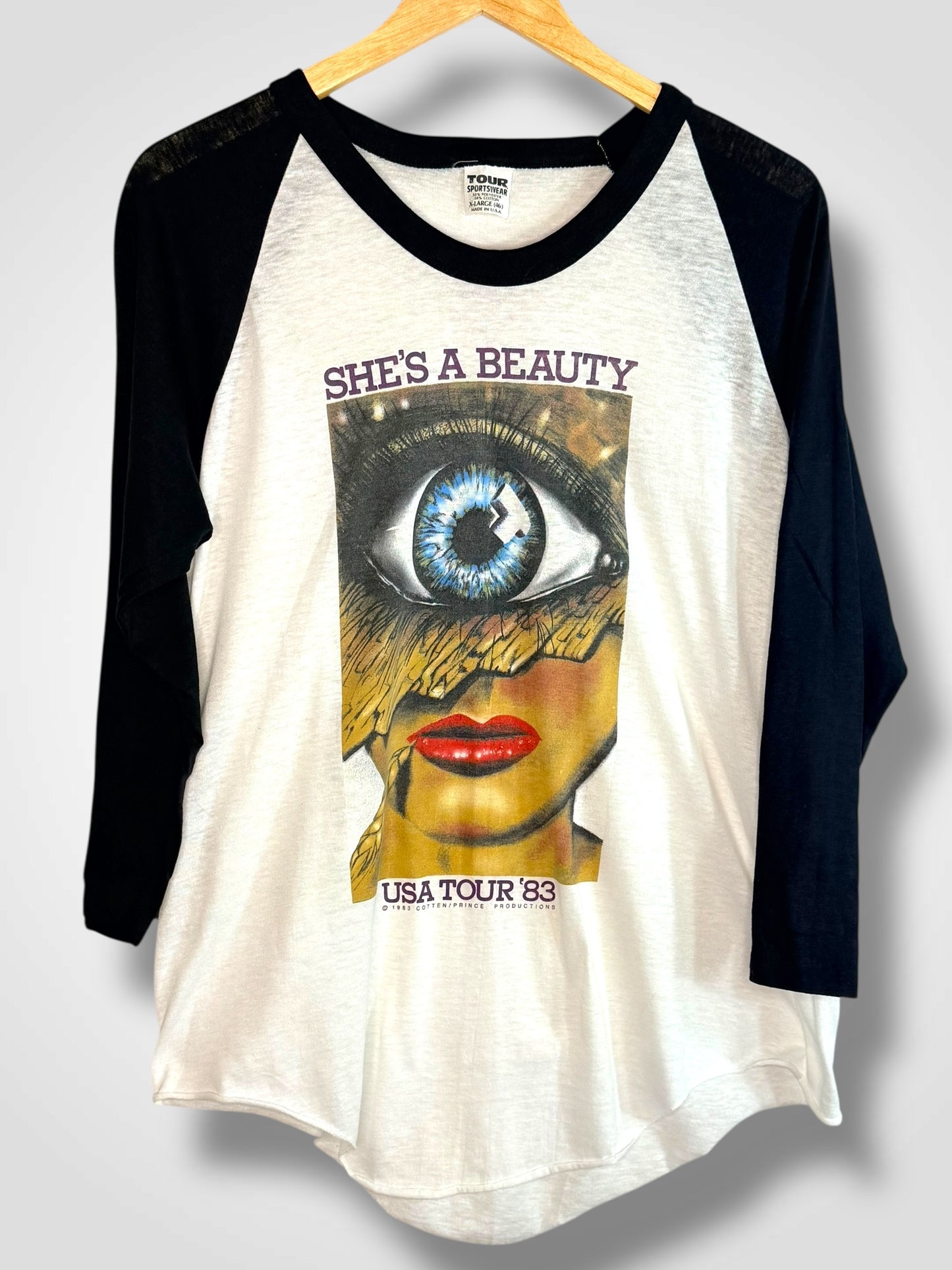 Vintage 1983 The Tubes Tour Raglan T-Shirt XL