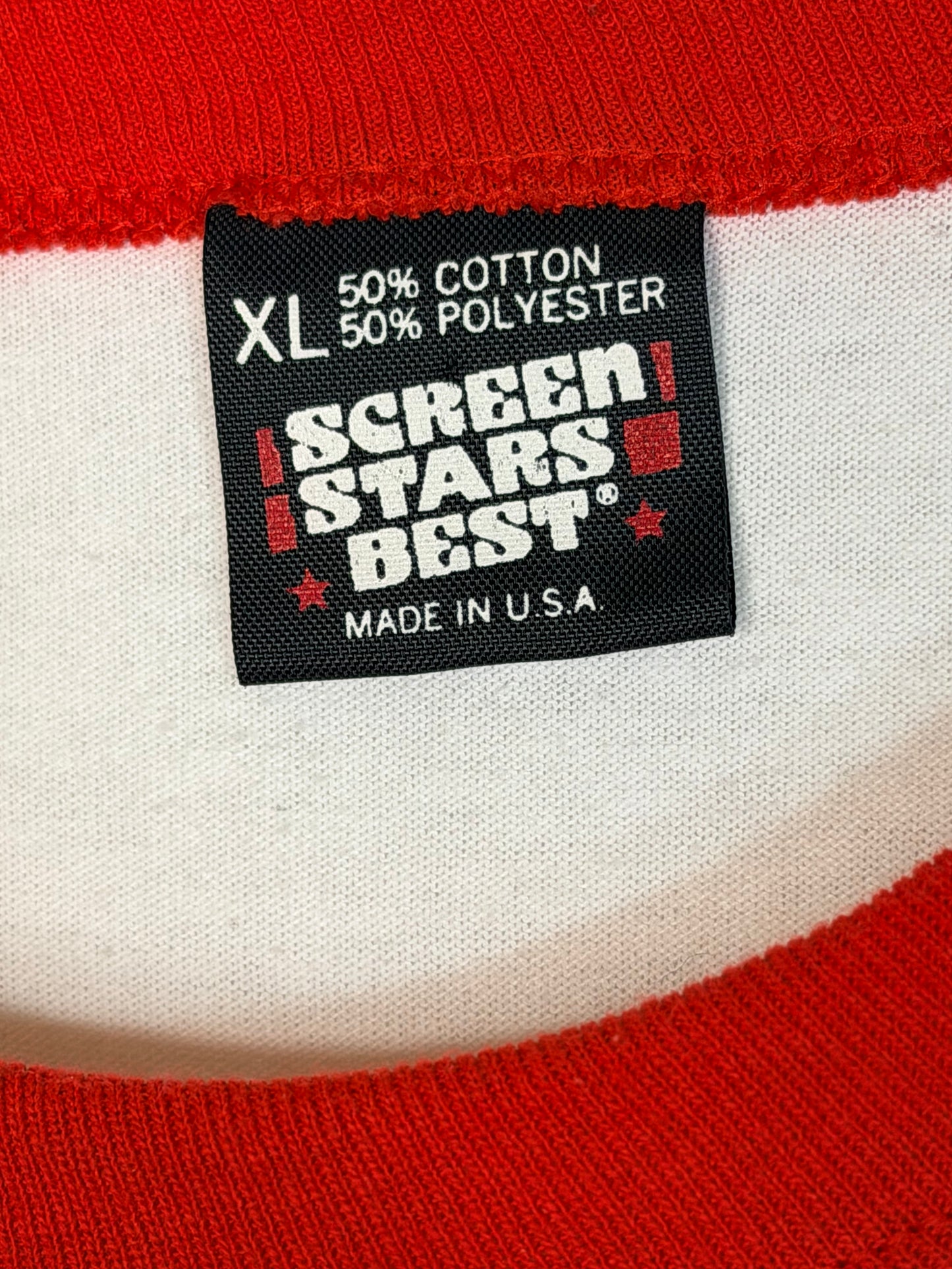 Vintage 1989 Shotgun Red Ringer T-Shirt XL