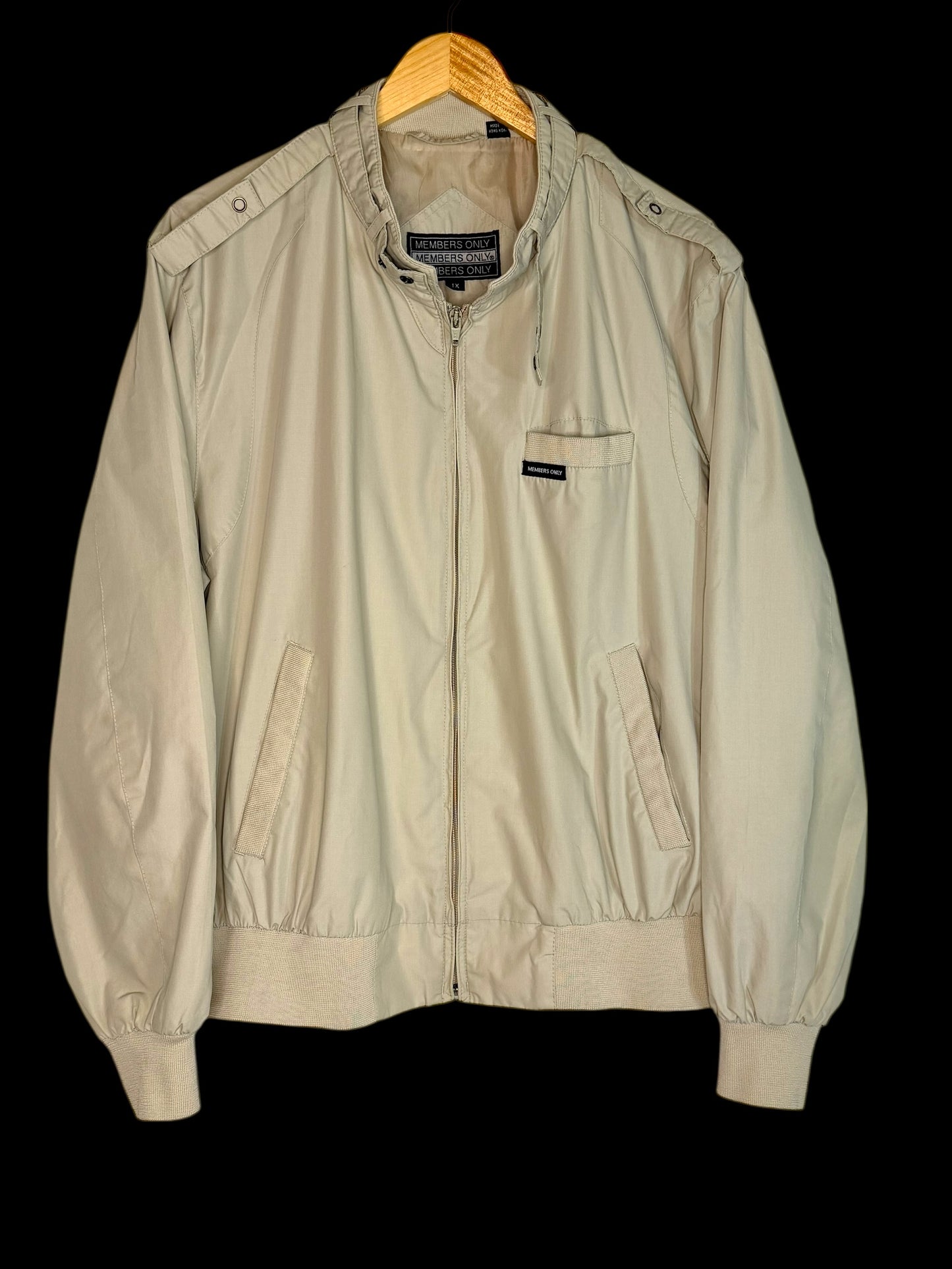 Vintage 80’s Members Only Beige Jacket 1X