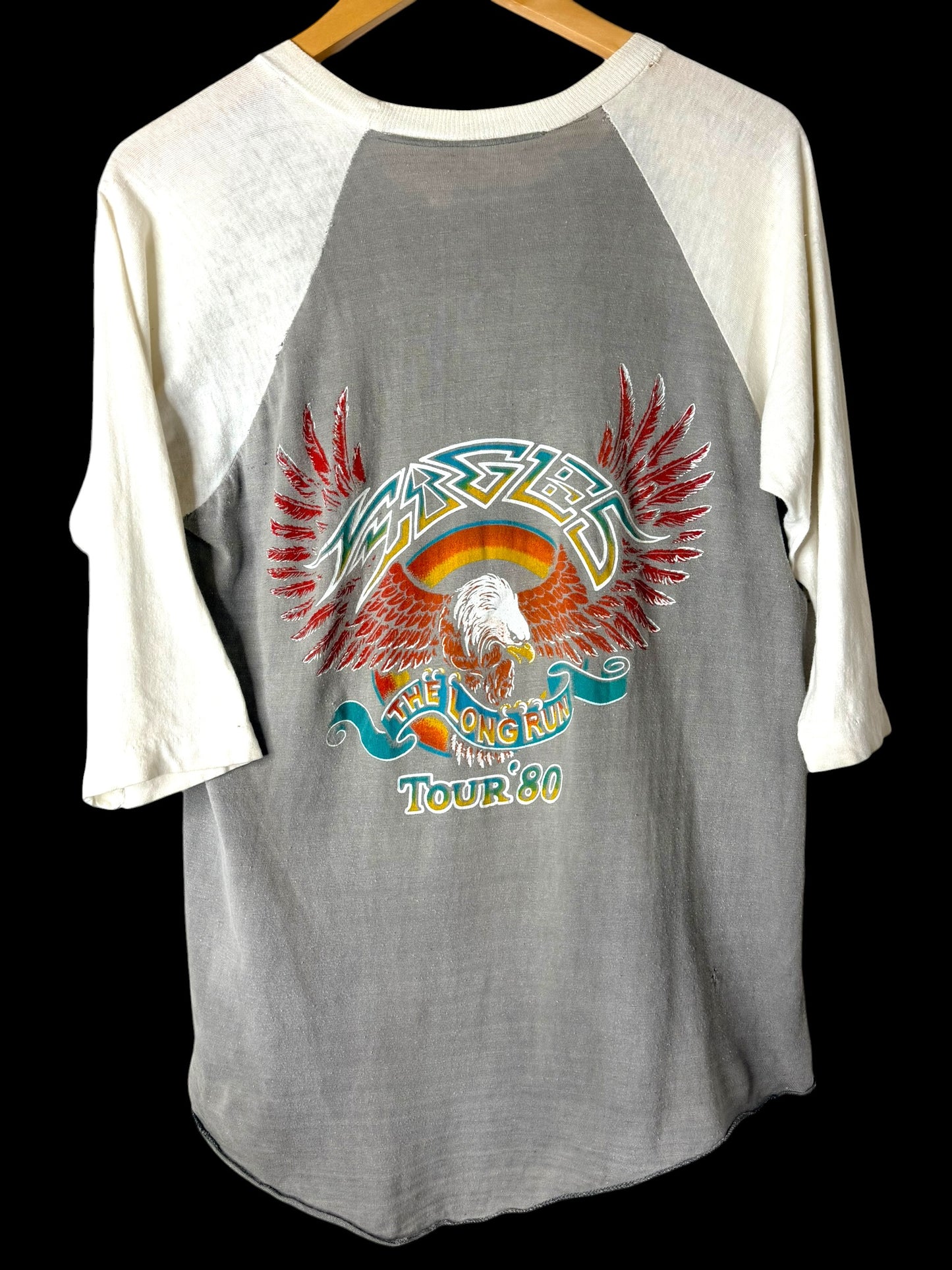 1980 Eagles The Long Run Tour Raglan T-Shirt L