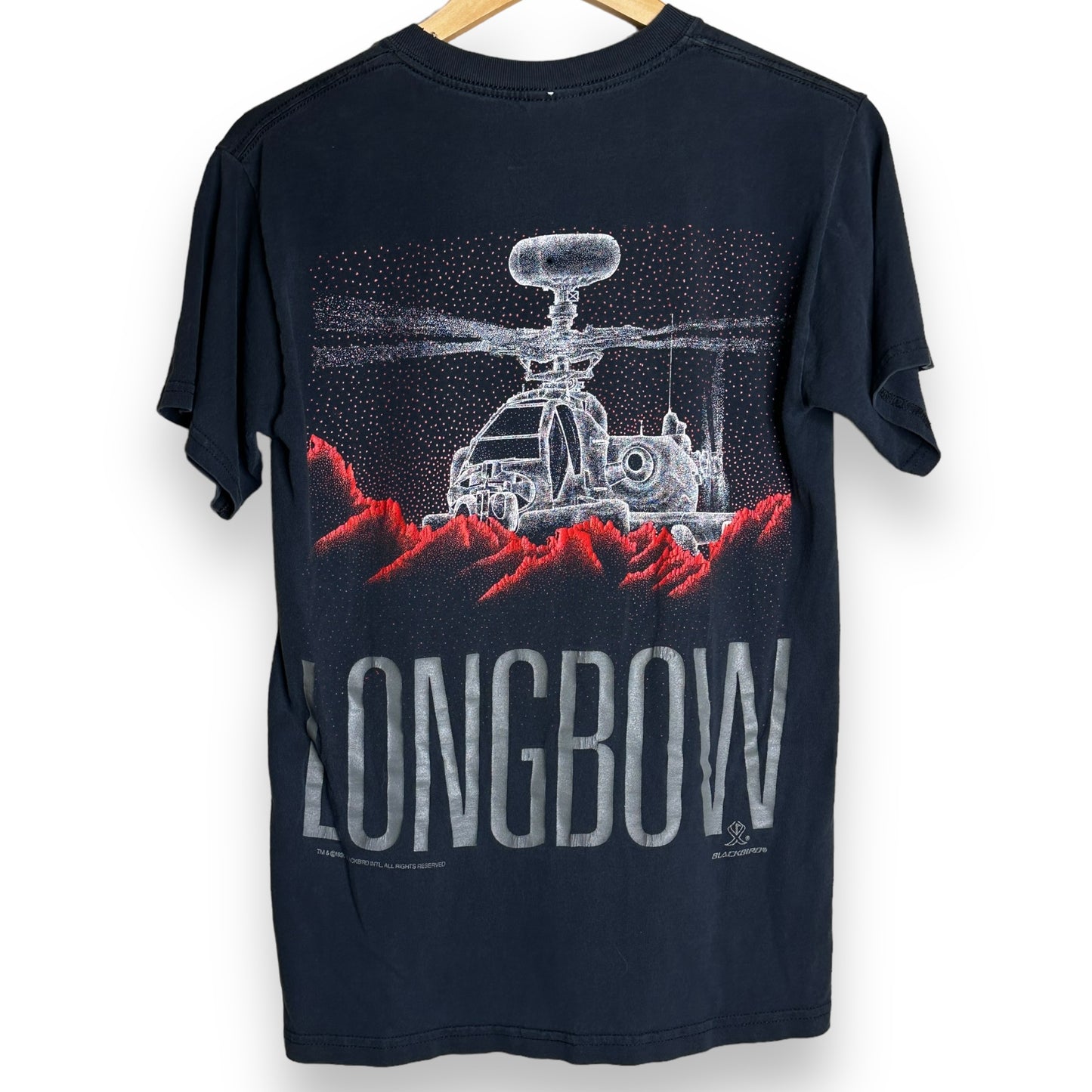 Vintage 1990 AH-64 Apache Longbow Helicopter T-Shirt S