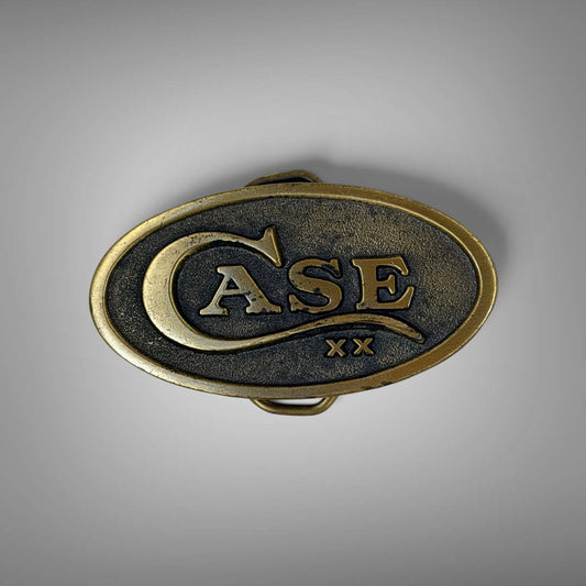 Vintage Case XX Cutlery Brass Belt Buckle