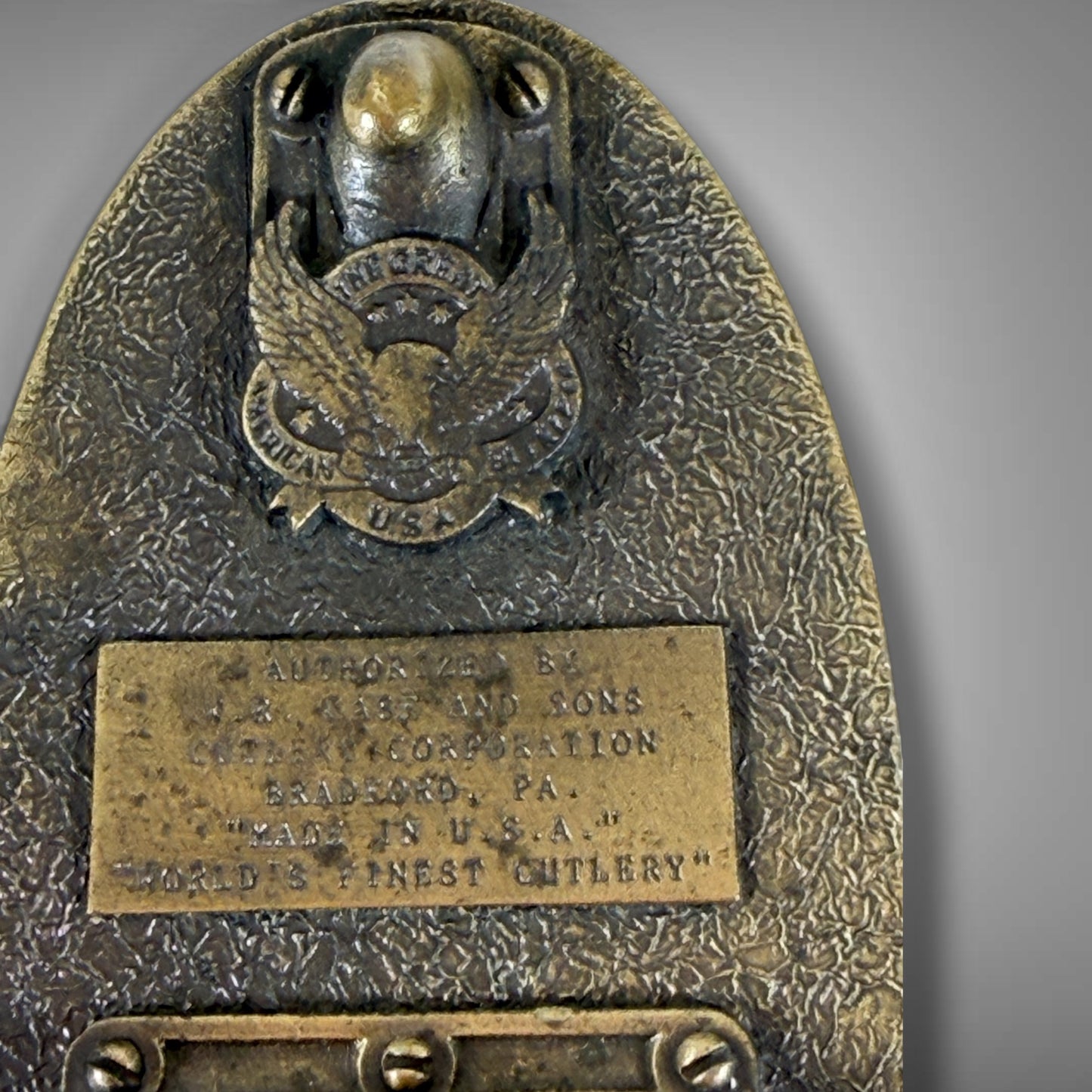 Vintage Case XX Cutlery Brass Belt Buckle