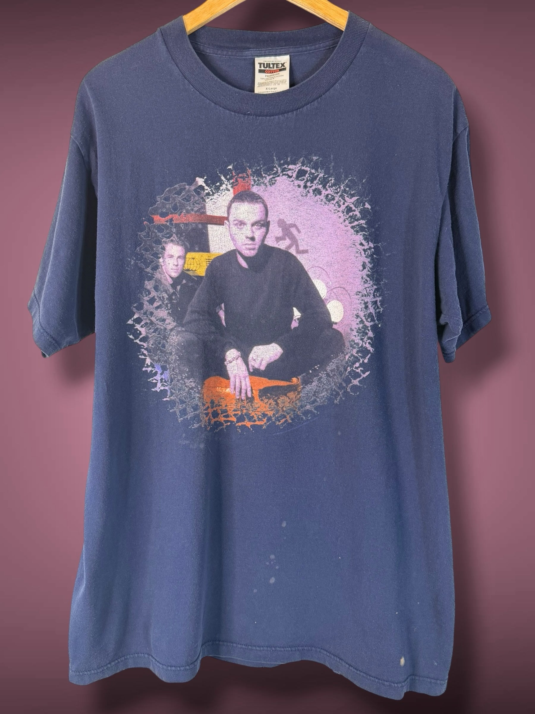 Brass Monkey Vintage navy blue 1998 Savage Garden To The Moon and Back concert tour t-shirt with front band graphic