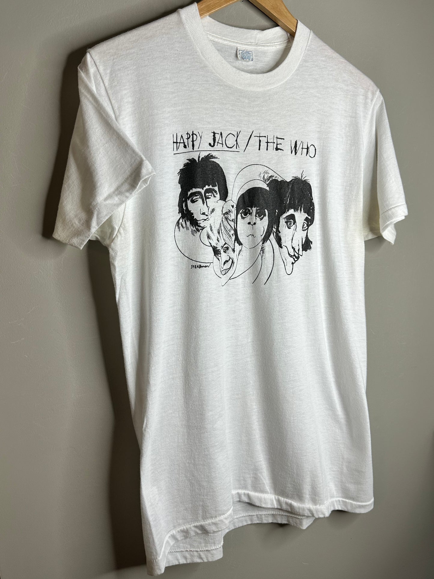 Vintage 1970 The Who Happy Jack Ralph Steadman Art t-shirt L