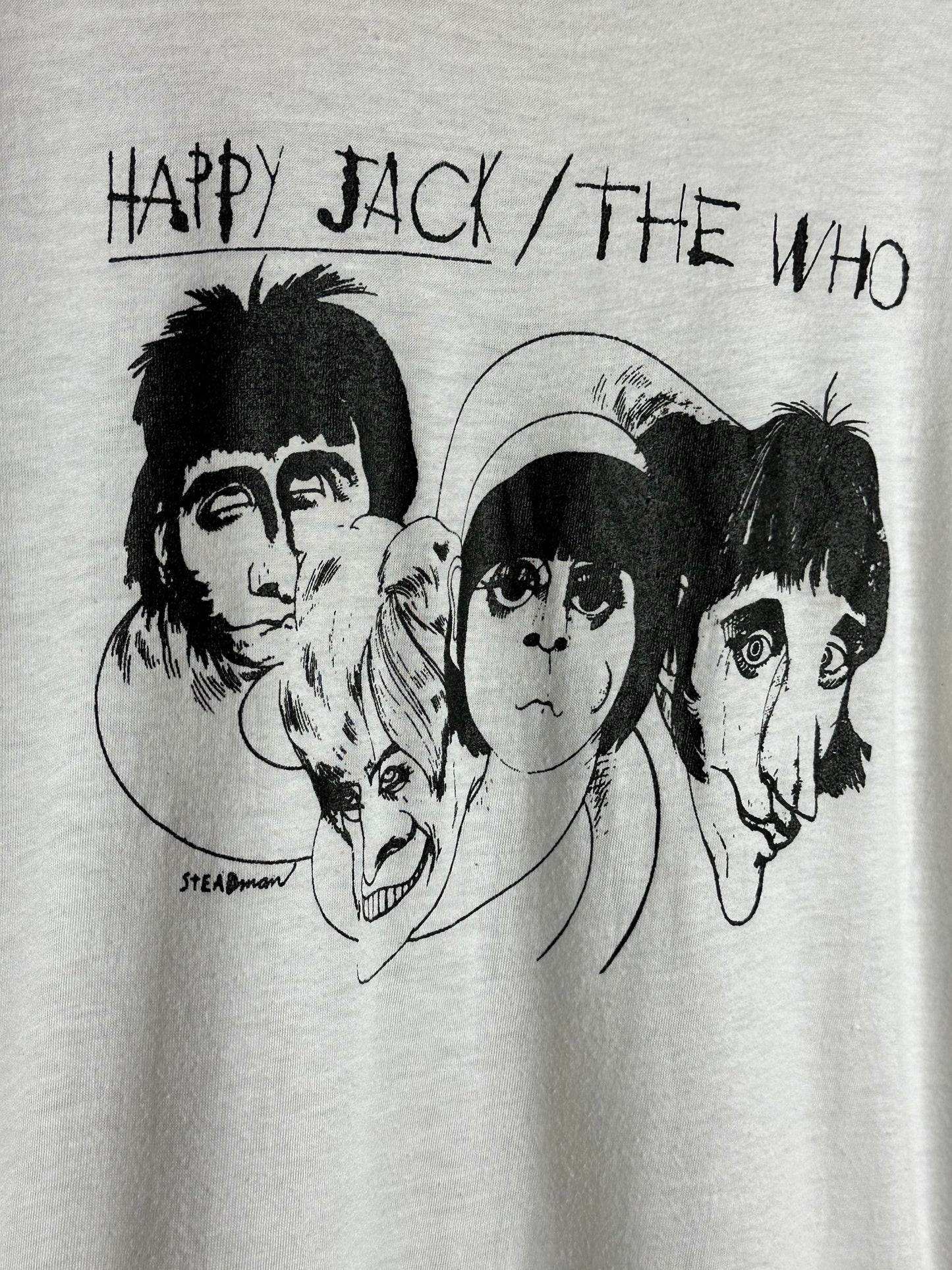 Vintage 1970 The Who Happy Jack Ralph Steadman Art t-shirt L