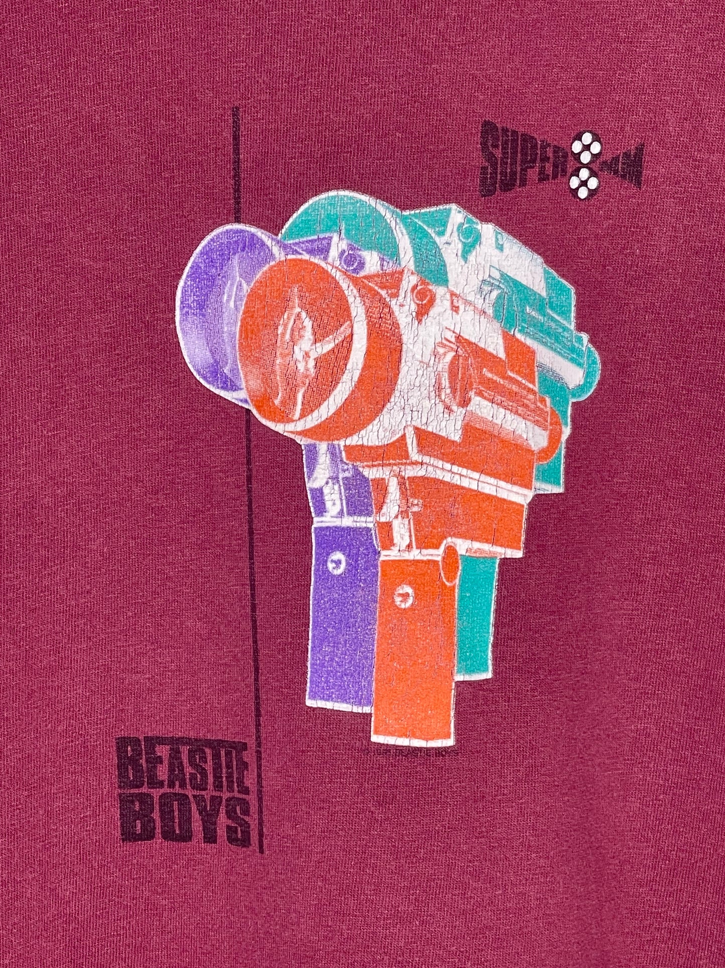 Vintage 1995 Beastie Boys Super8MM Video Camera t-shirt XL