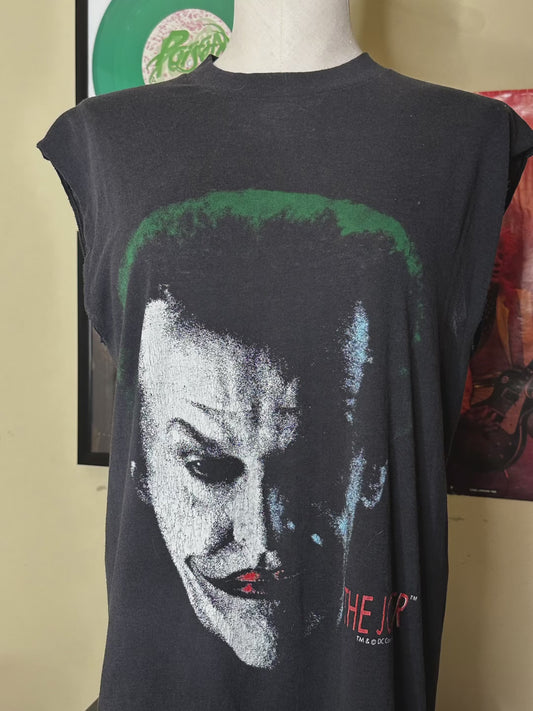 Vintage 1989 The Joker - Batman Movie Cut T-Shirt L