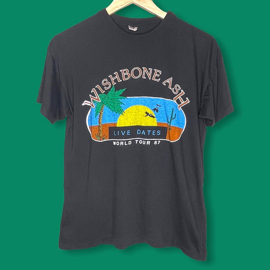 Vintage 1987 Wishbone Ash Live Dates World Tour 87 Band Tee on
